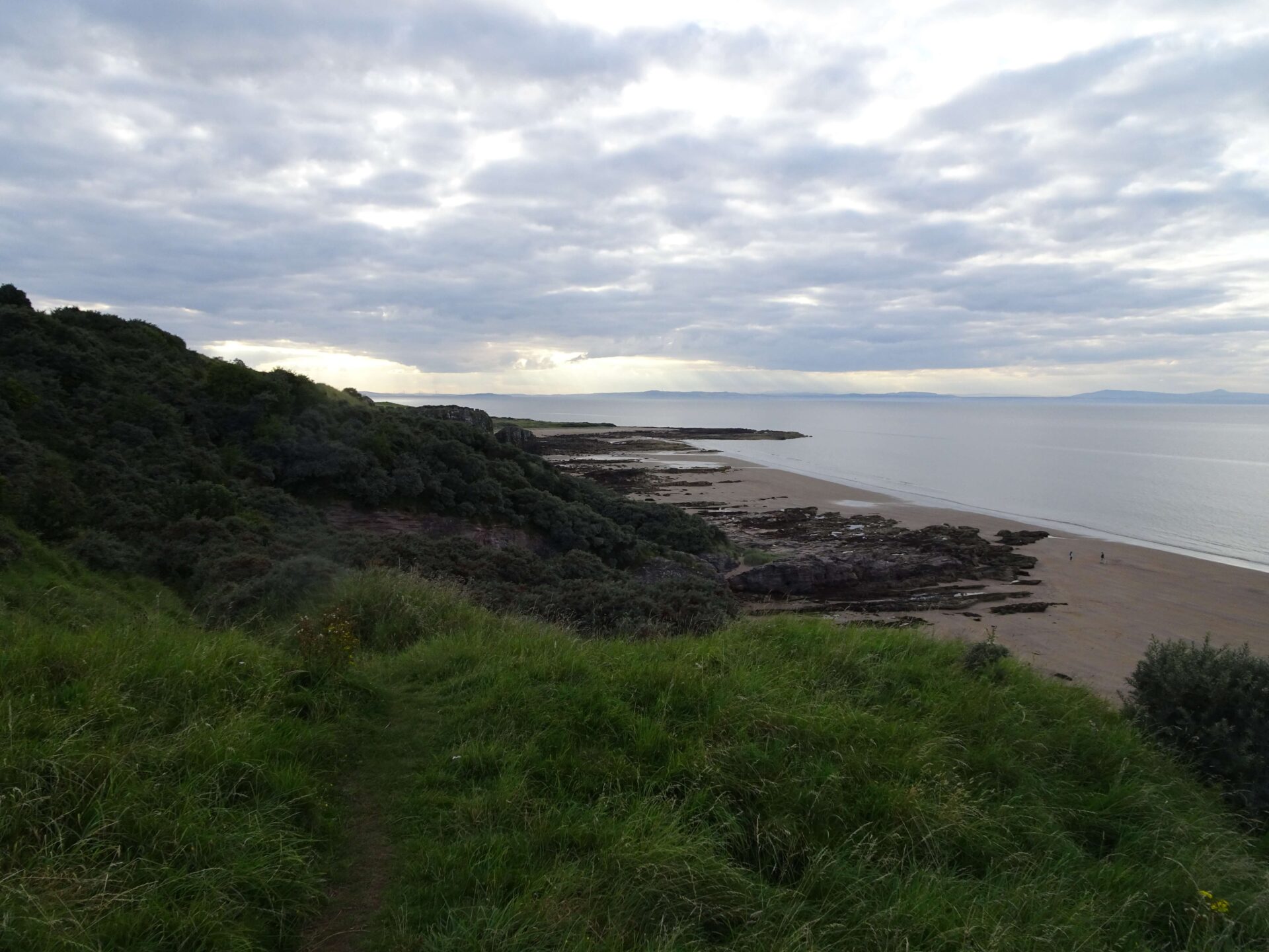 views on the start of the coastal walk from gullane to aberlady