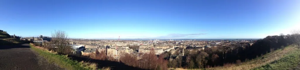 panoramic view calton hill edinburgh