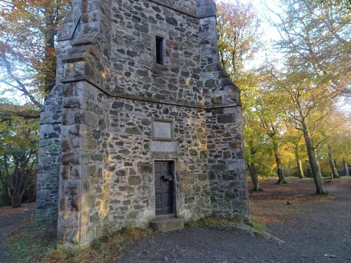 corstorphine tower entrance autumn