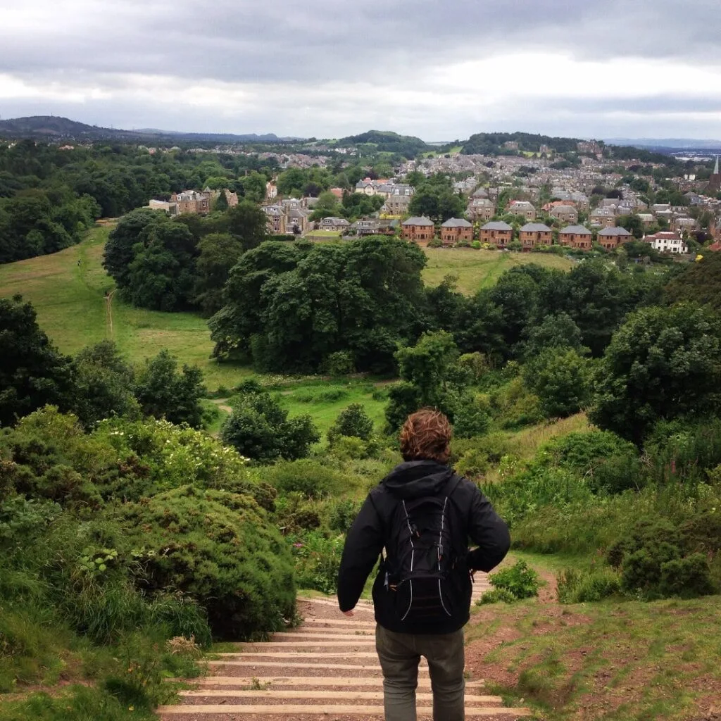fiachra descending blackford hill edinburgh - seven hills of edinburgh