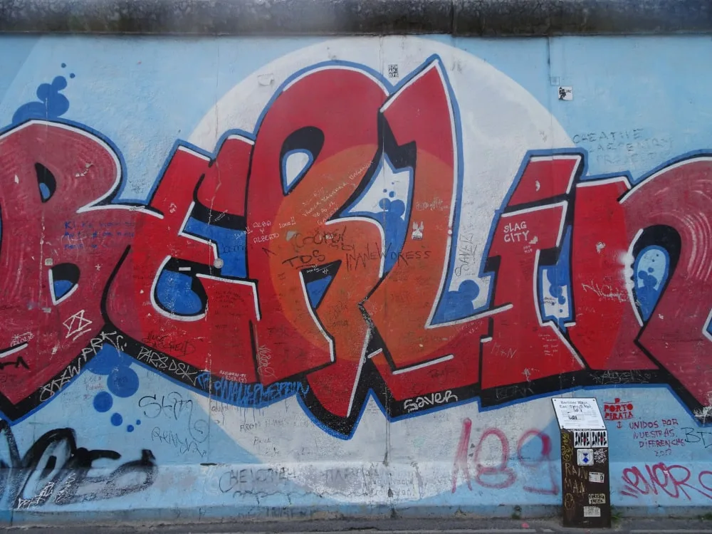 berlin spray painted graffiti east side gallery