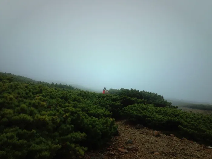 poor visibility near mount meakan summit due to sulfuric gas