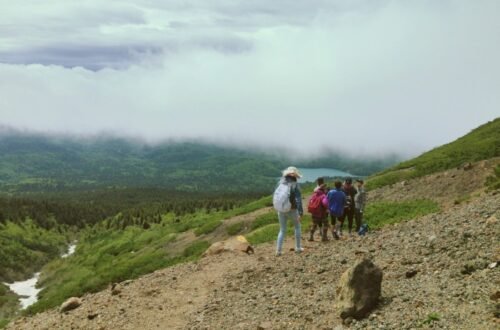 mount meakan hiking trail hokkaido japan