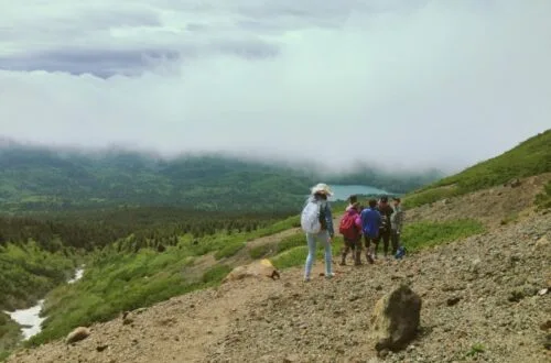 mount meakan hiking trail hokkaido japan