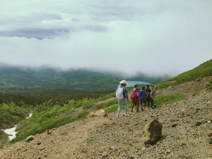 mount meakan hiking trail hokkaido japan
