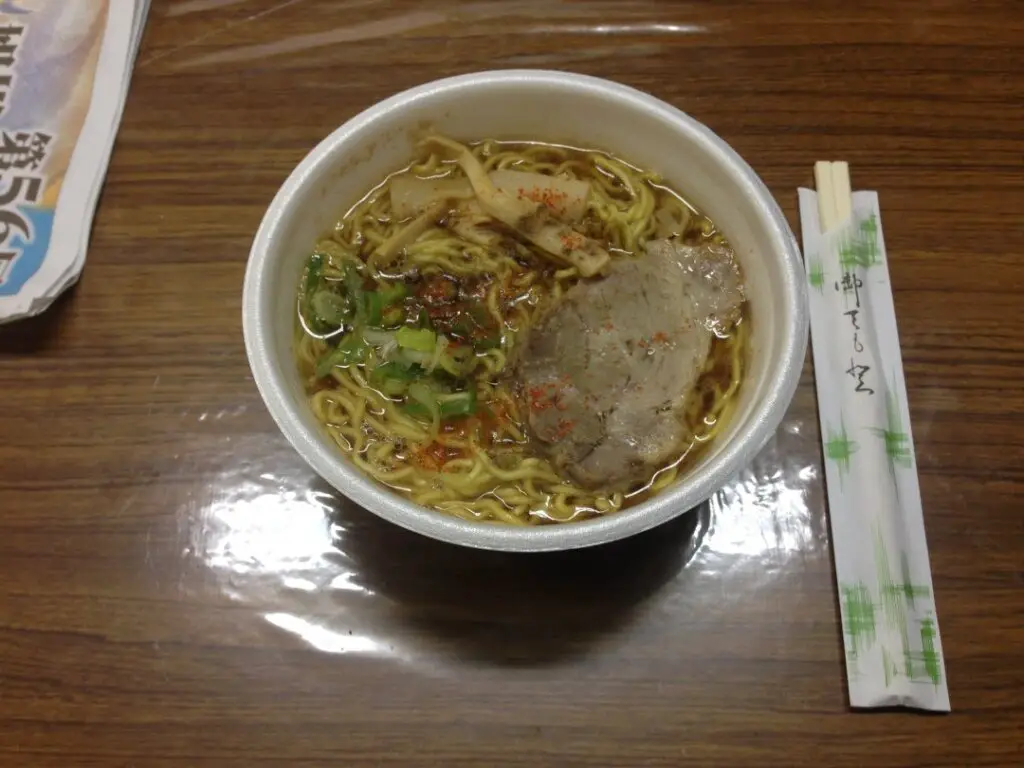 bowl of asahikawa ramen with chopsticks