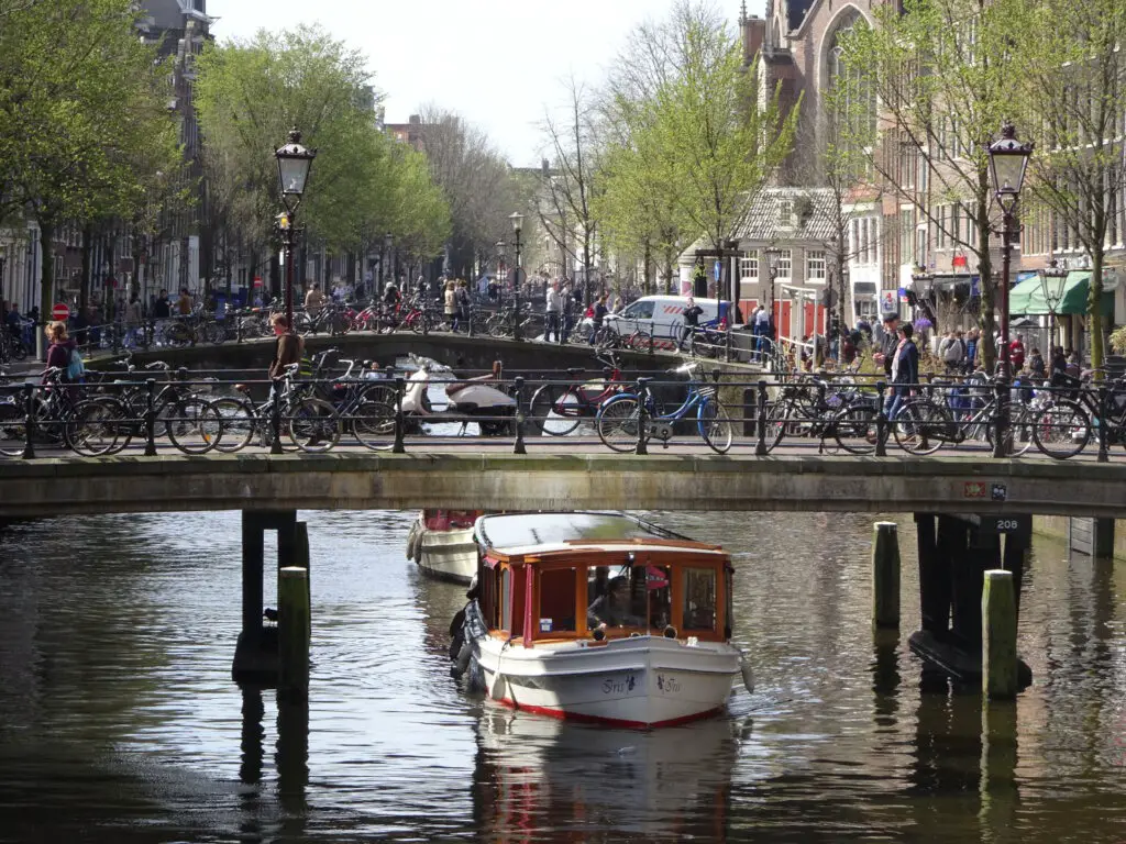 amsterdam netherlands holland canals bikes europe transport