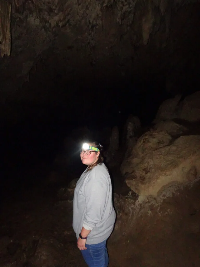 lauren inside waipu cave