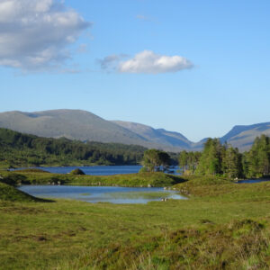 view of loch ossian corrour scotland