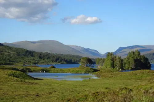 view of loch ossian corrour scotland
