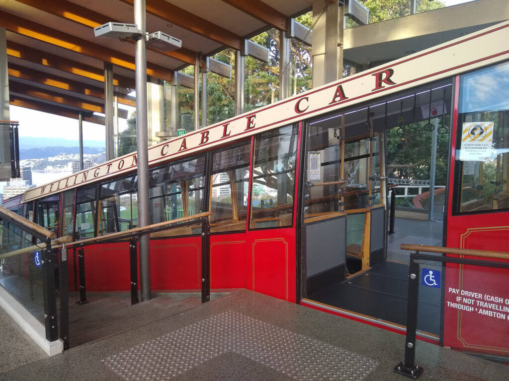 wellington cable car at the kelburn station terminal