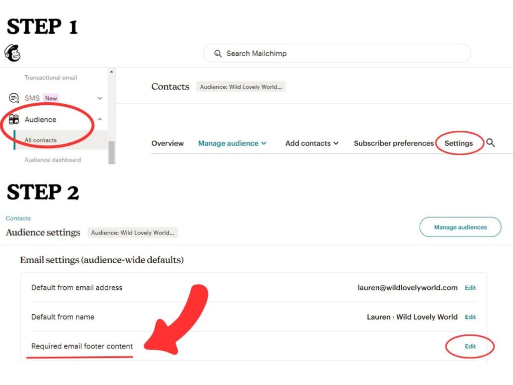 MAILCHIMP HOW TO HIDE PERSONAL ADDRESS IN FOOTER CONFIRMATION SUBSCRIBER EMAILS