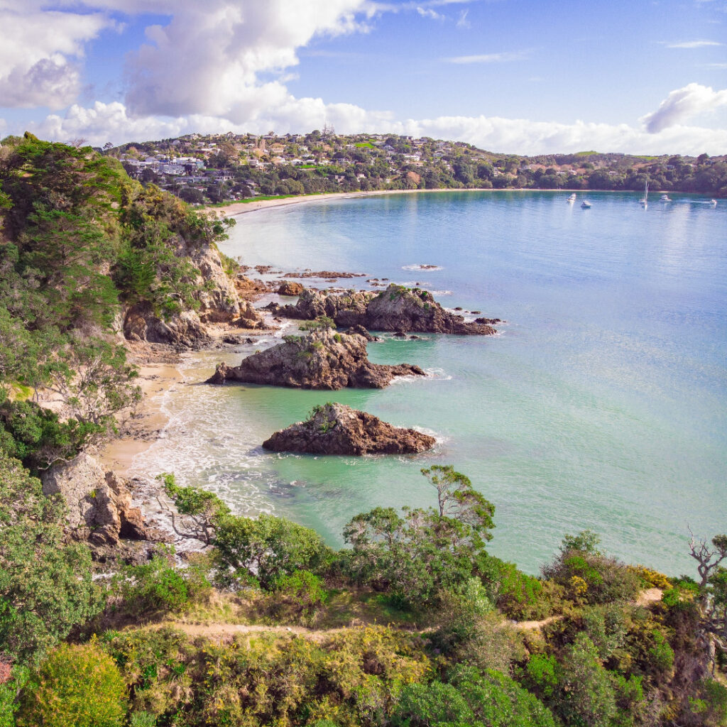 waiheke island beaches auckland new zealand