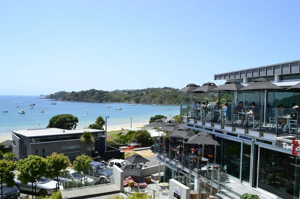 view of oneroa bay from oneroa waiheke island