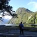 lauren viewing milford sound and lady bowen falls