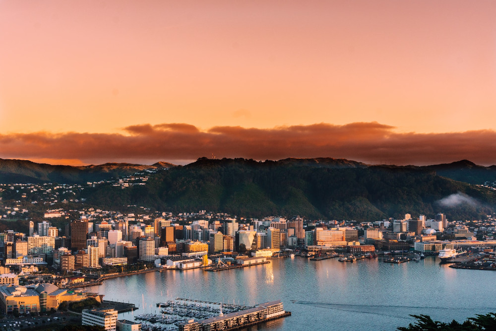 wellington at sunset