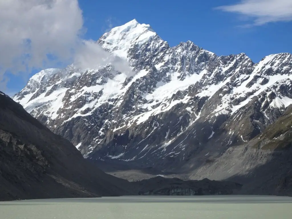 hooker glacier aoraki mount cook national park - best glaciers to visit in new zealand