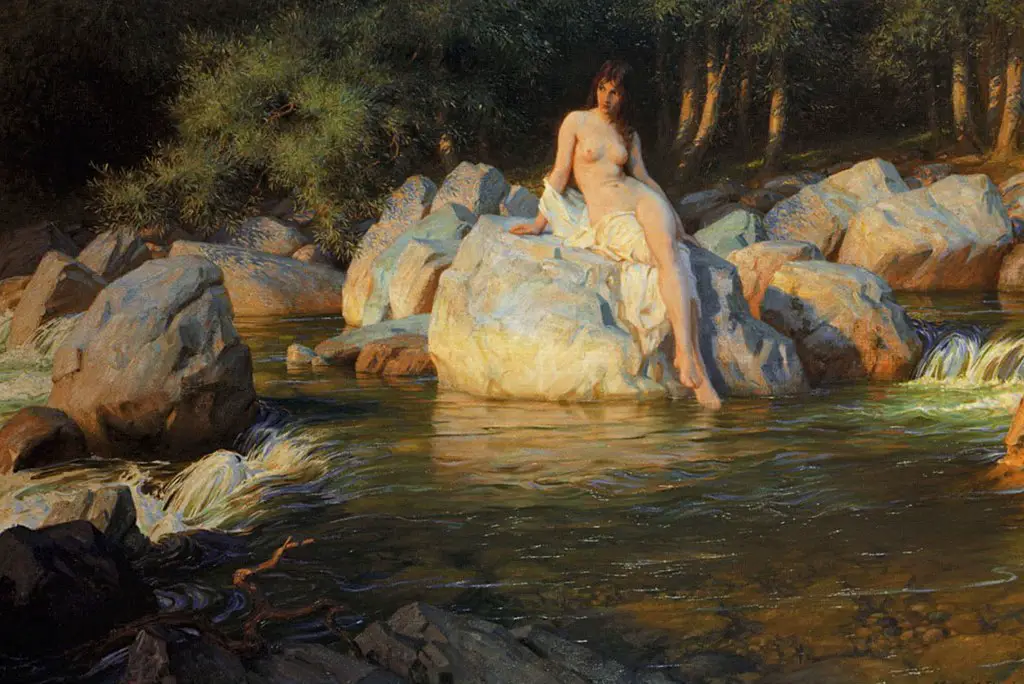 painting of the kelpie by herbert james draper 1903 from liverpool lady lever art gallery wikimedia commons