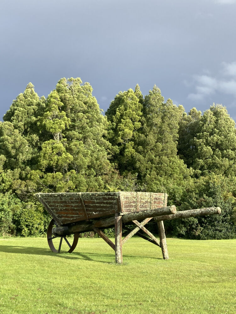 giant wheelbarrow sculpture in hokitika - big things south island new zealand