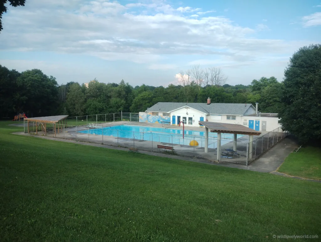 george hancock outdoor swimming pool in cambridge ontario canada