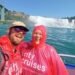 fiachra and lauren at niagara falls on the city cruises canada
