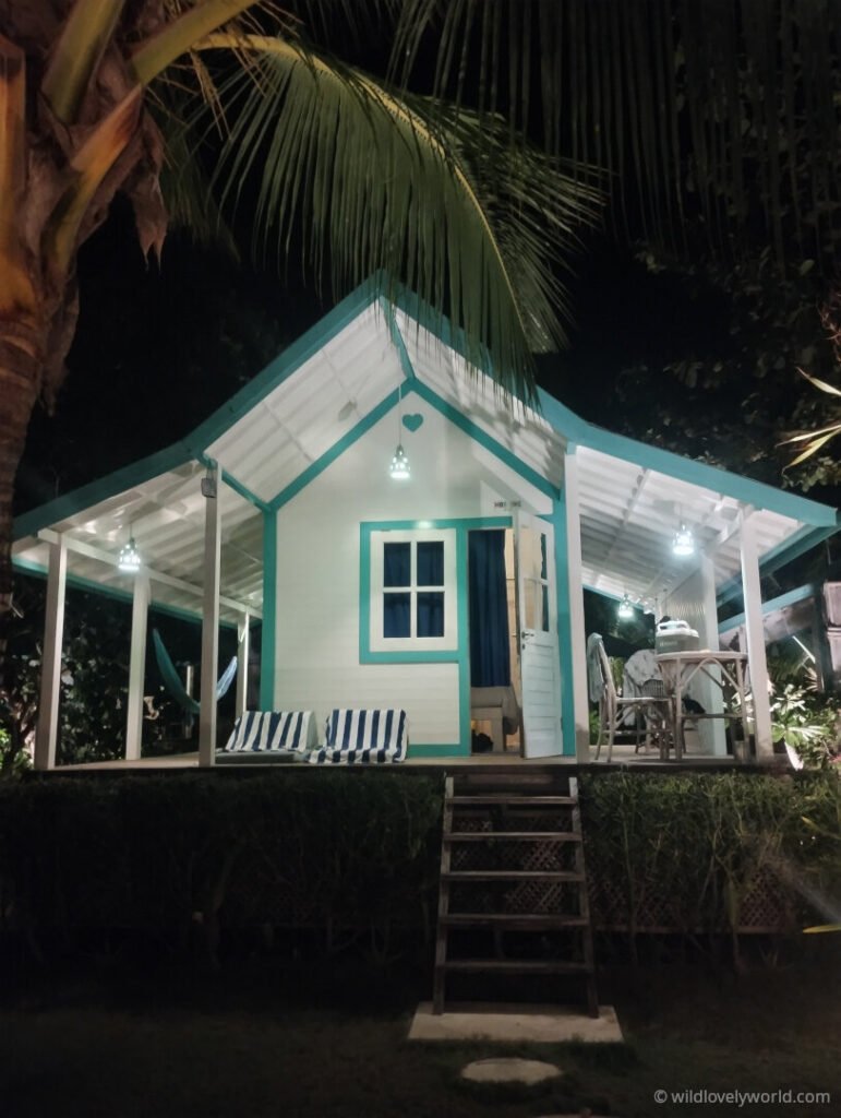 sweet room at le pirate gili meno at night lombok indonesia